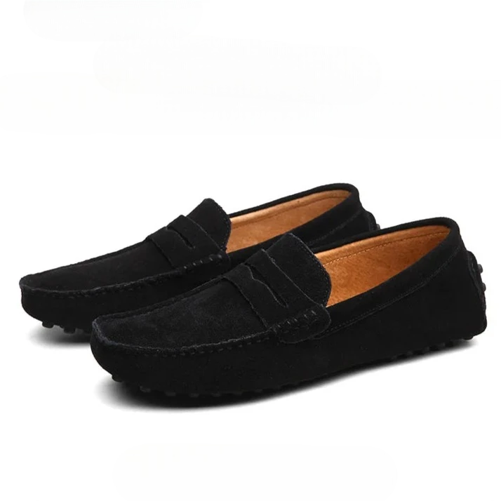 Mocassin Chic Daim Noir Femme - Ma boutique