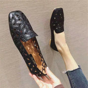 Mocassins Carrés Brodés Femme - Ma boutique