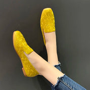 Mocassins Carrés Brodés Femme - Ma boutique
