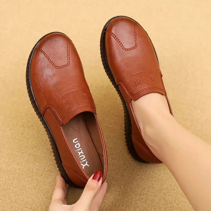 Mocassin Plat Cuir Souple Décontracté - Ma boutique