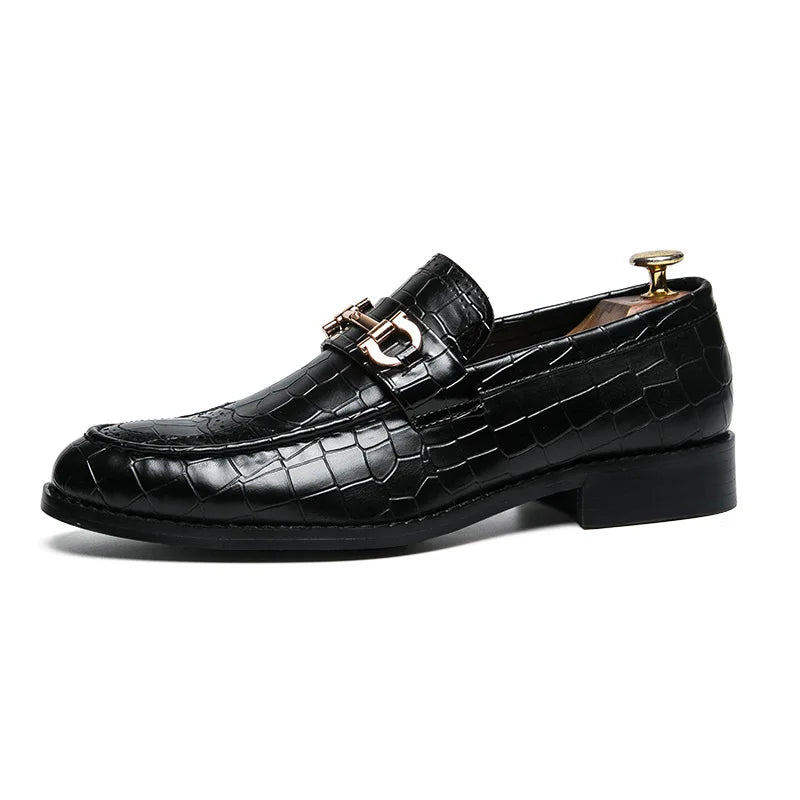 Mocassin Croco Noir Femme - Ma boutique