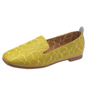 Mocassins Carrés Brodés Femme - Ma boutique