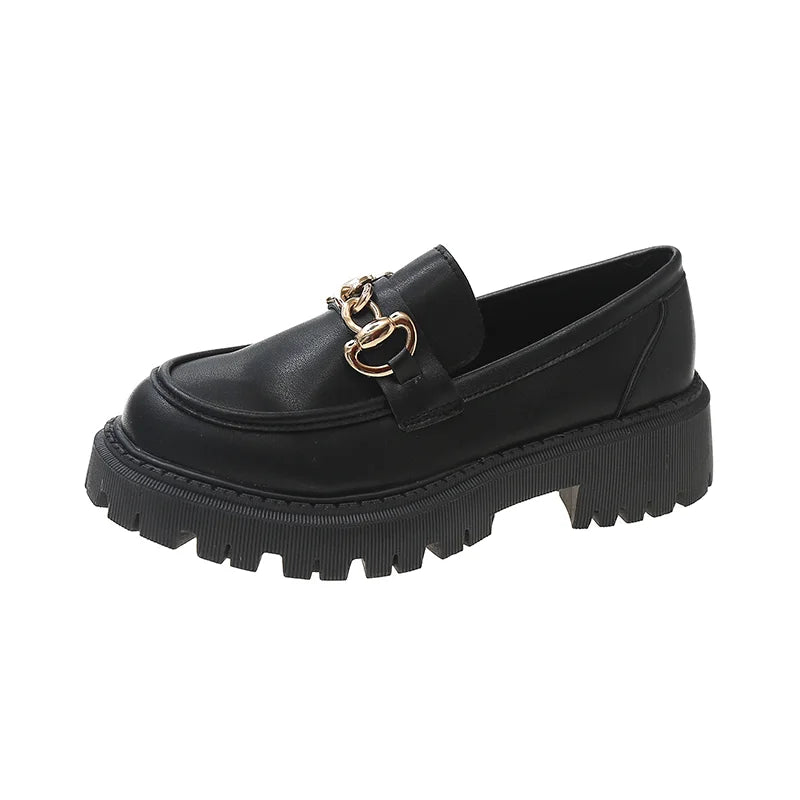 Mocassin Femme Noir | Avec Chaine - Mocafina