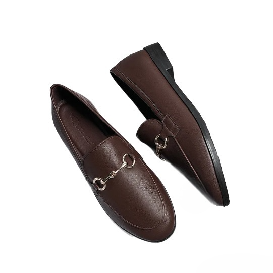 Mocassins Cuir Souple à Talon Bas Femme - Ma boutique