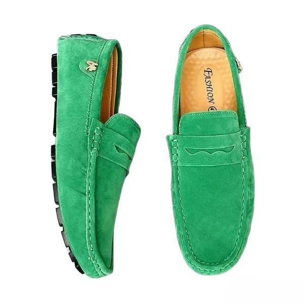 Mocassin Daim Vert Femme - Ma boutique