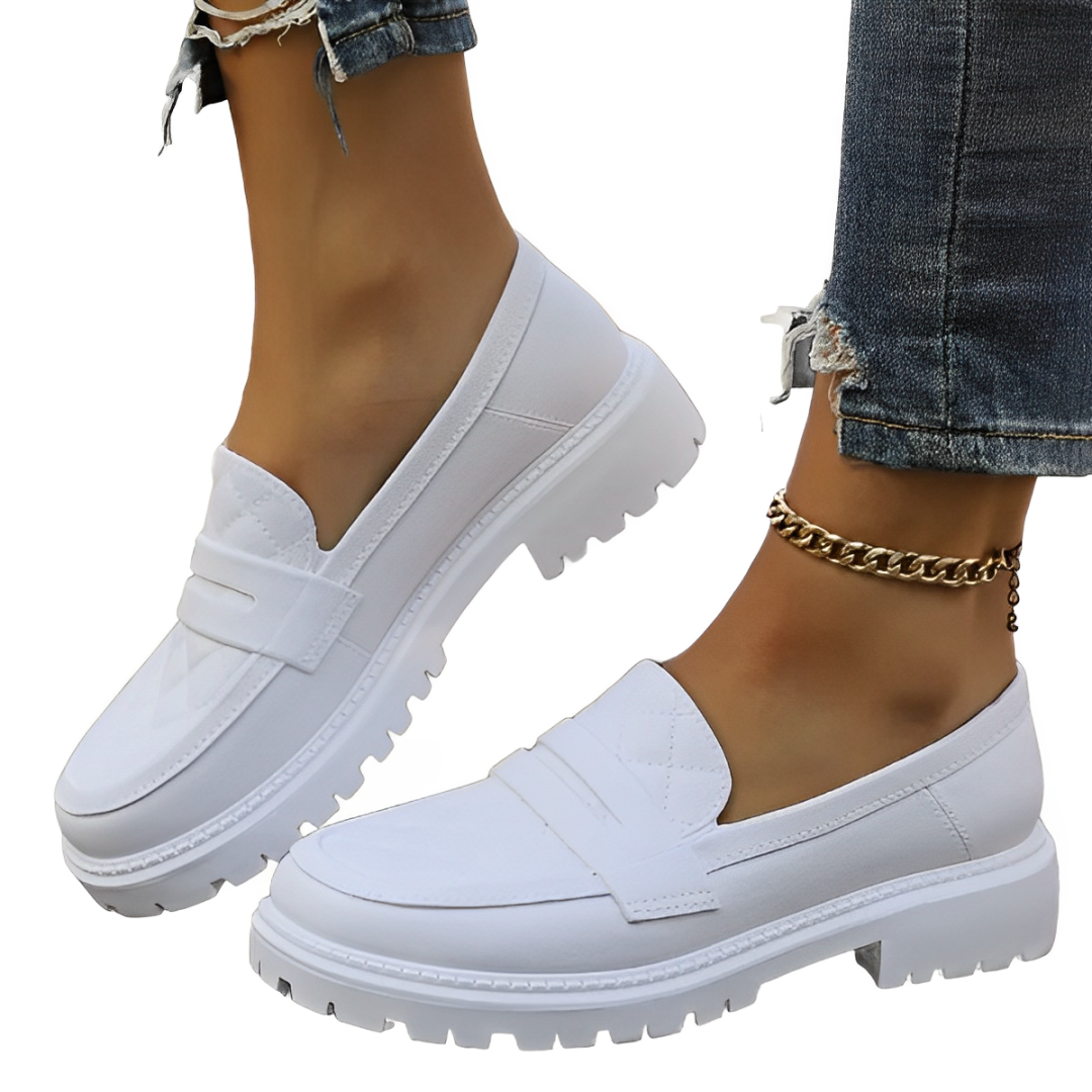 Mocassins Femme Blanc Talon De 1 à 3 cm - Ma boutique