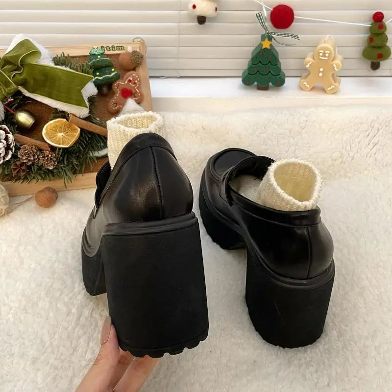 Mocassin Cuir Talon Femme - Ma boutique