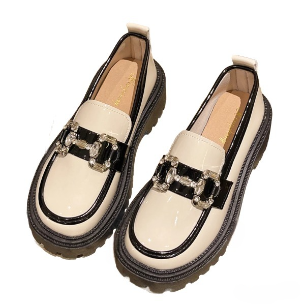 Mocassin Femme Cuir Verni Bicolore - Ma boutique