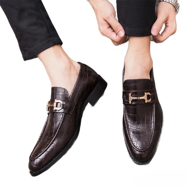 Mocassin Femme Croco Marron - Ma boutique