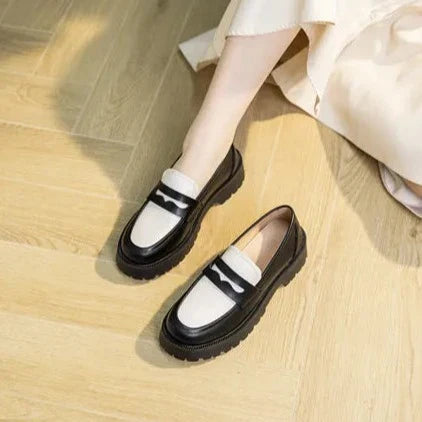 Mocassin Femme Cuir Bicolore - Ma boutique