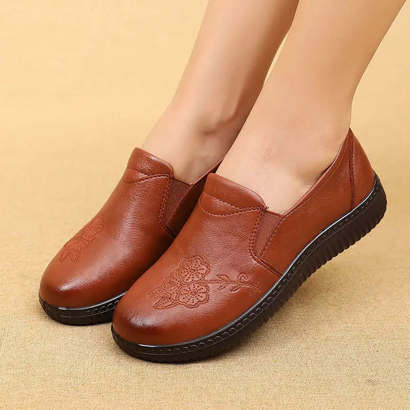 Mocassin Plat Cuir Souple Décontracté - Ma boutique
