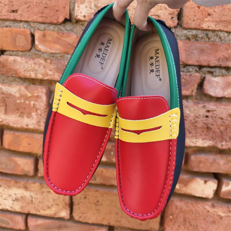 Mocassin Femme Cuir Multicolore - Ma boutique