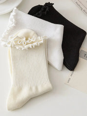 X3 Chaussettes À Volants Femme