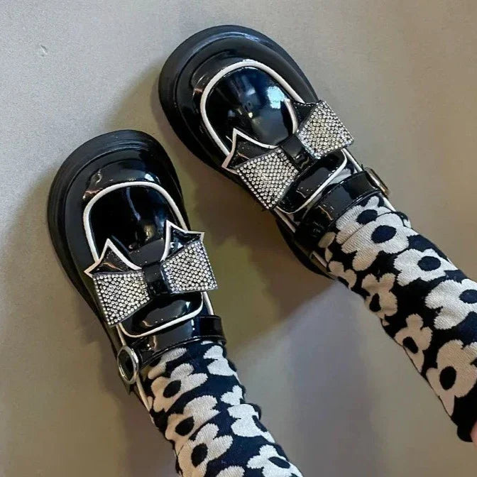 Mocassin Enfant Noir Avec Noeud - Ma boutique