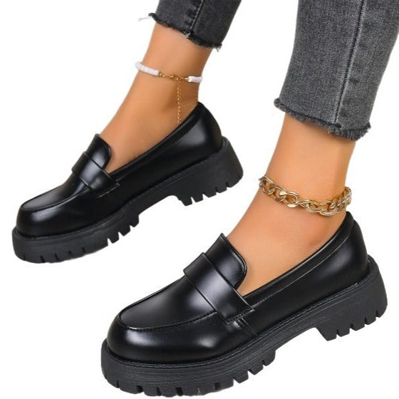 Mocassin Cuir Noir Femme - Ma boutique