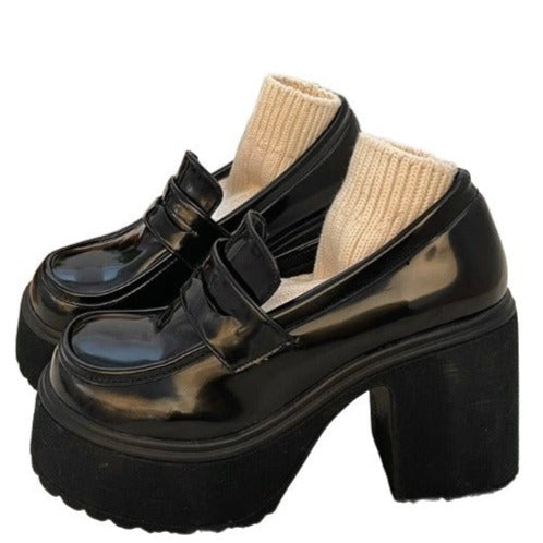 Mocassin A Talon Noir Femme - Ma boutique