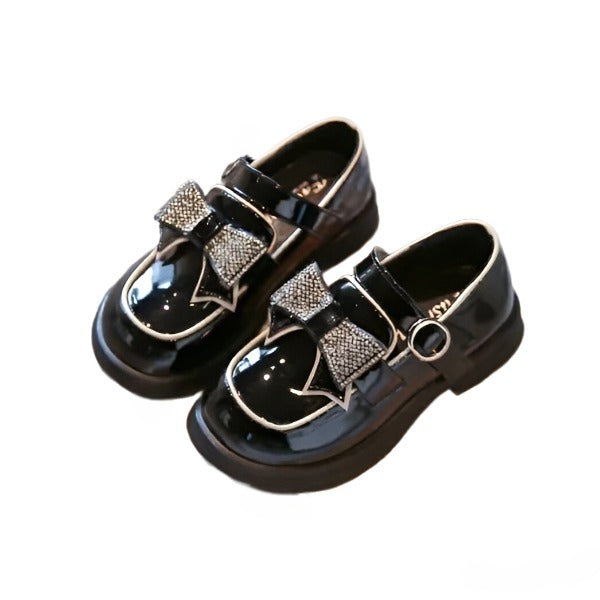 Mocassin Enfant Noir Avec Noeud